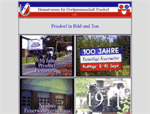 Tablet Screenshot of heimatverein-prisdorf.de